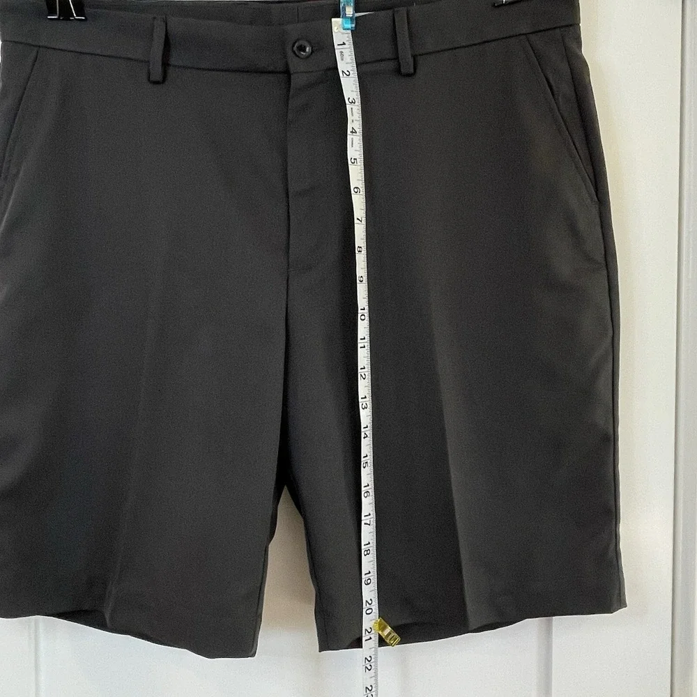 Greg Norman Everbest Shorts Mens‎ 38 Gray Mini Grid Checkered Stretch Golf Chino
